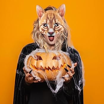 猫のお面　ハロウィン Amazon.co.jp: [Milisten] お面 ねこ ハロウィン コスプレ 動物